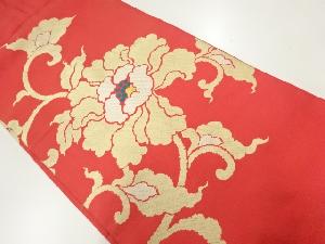 アンティーク　牡丹模様織出し名古屋帯（着用可）